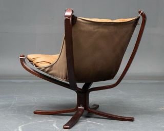 VINTAGE RETRO SIGURD RESSELL LEATHER LOW BACK FALCON CHAIR 1960,  s 5