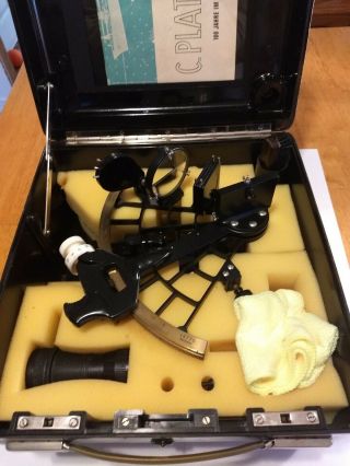 Sextant By C Plath Hamburg Germany With Hard Case And 4x40 Scope
