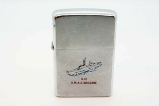 Vintage 1967 Hmas Brisbane D41 Military Navy Zippo Lighter 15