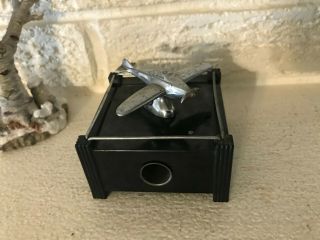 Rare Vintage Dunhill silent flame battery Cigarette table lighter w Airplane 2