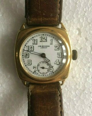 Vintage Antique J.  W Benson Gold Watch