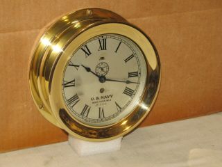 Chelsea Antique Ships Clock 6 " Dial U.  S.  Navy Deck Clock 3 1916 Restored