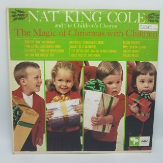 Nat King Cole The Magic Of Christmas With Children Vintage Holiday Lp Vg,  / Vg,