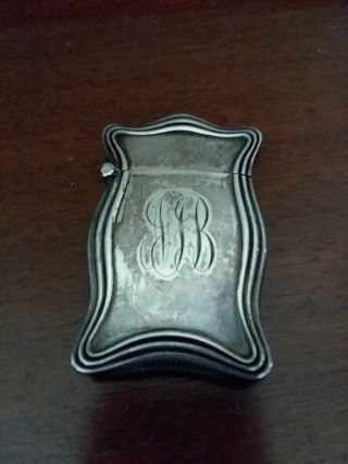 Vintage Sterling Silver Match Holder Safe,  Match Sticks