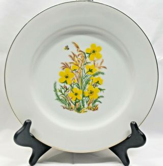 Vintage Order Of The Eastern Star Masonic Collector Plate Yellow Flowers 1979 - 80
