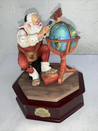Vtg Norman Rockwell ‘the Saturday Evening Post’ Santa At The Globe