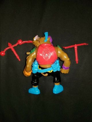 Vintage 1991 Playmates Ninja Turtles Wacky Action Head Spinnin Bebop Figure TMNT 3