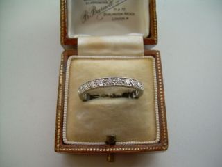 Antique Edwardian/art Deco Platinum & Natural Diamond Eternity Ring Size Q.