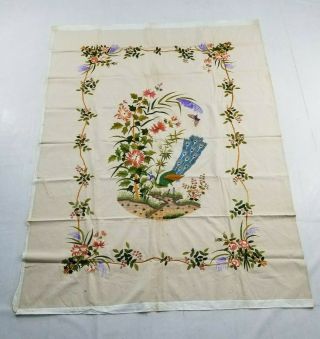 Antique Chinese Silk Hand Embroidered Panel Qing Dynasty 186x138cm