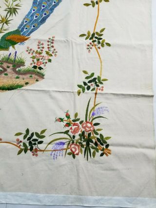 Antique Chinese Silk Hand Embroidered Panel Qing Dynasty 186x138cm 2