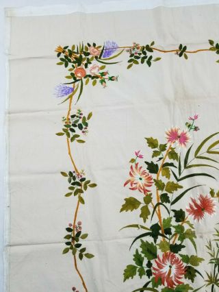Antique Chinese Silk Hand Embroidered Panel Qing Dynasty 186x138cm 4