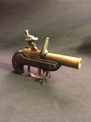 Vintage Dunhill Dueling Pistol Gun Table Lighter Antique Rare