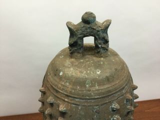 Antique Japanese Bronze Temple Bell Buddist Large 20.  5 