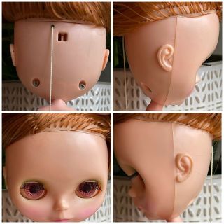 Vintage Kenner Blythe Doll w/Stand 1972 Side Part Redhead - 6