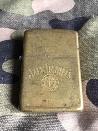 1932 1984 Vintage Zippo Lighter Jack Daniels Whiskey Old No 7 Solid Brass Finish