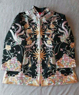 Chinese Wedding Robe Embroidered Metallic Thread