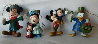 Vintage Mickey & Minnie Mouse Donald Duck (4) Christmas Carol Avon 1992 Scrooge