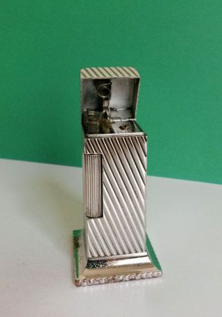 Vintage 1950s Dunhill Silver Plated Rollalite Table Lighter -