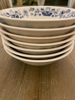 Set of 7 vintage blue & white Japan Blue Danube Blue Onion China cereal bowls 3