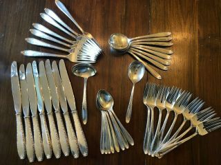 41 - Piece Alvin Southern Charm Sterling Silver Set - Flatware Forks Spoons Knives