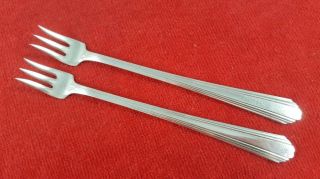 Vintage Silverplate Cocktail Forks In Lady Joan By National Silver Co.