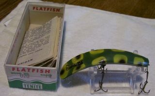 Vintage Helin Flatfish Fly Lure 11/01/19osh Box U20 Fr Papers