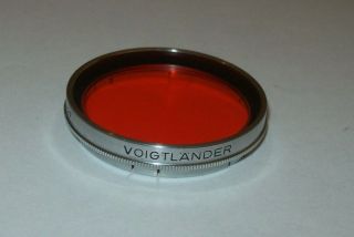 Vintage Voigtlander 308/37 Orange 37mm Metal Push On Filter Made In Germany