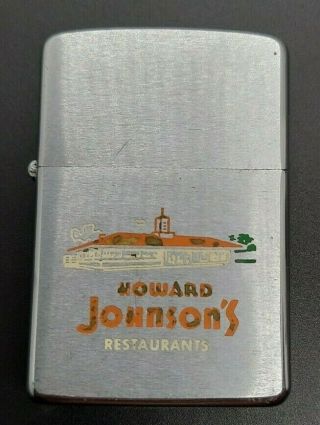 1958 Howard Johnson Restaurant Motor Lodges 2 - Sided Zippo Lighter No Box