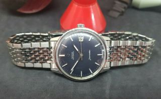 Vintage 1968 Omega Seamaster Black Dial Date Auto Cal:565 Ss Strap Man 