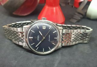 VINTAGE 1968 OMEGA SEAMASTER BLACK DIAL DATE AUTO CAL:565 SS STRAP MAN ' S WATCH 2