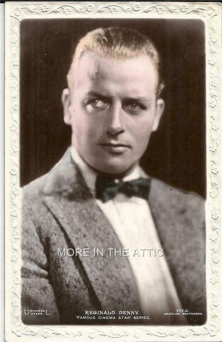 Young Handsome Reginald Denny Orig Vintage Real Photo Postcard Rppc 3