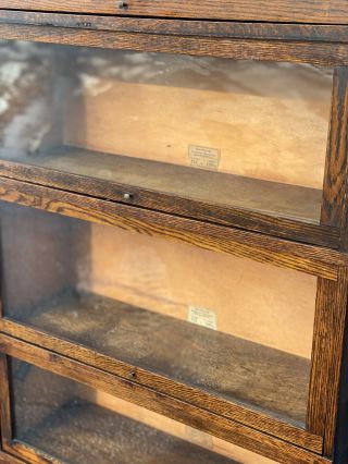 Antique Globe Wernicke Arts & Crafts Oak 4 Stack Barrister Bookcase 4