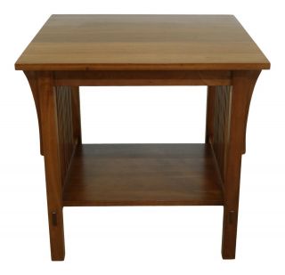 50930ec: Stickley Mission Style Square Cherry End Table