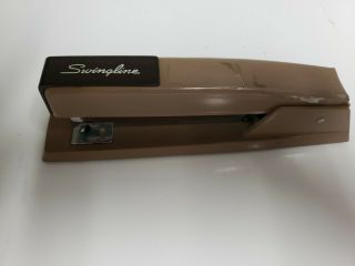 Vintage Swingline 747 Stapler 94 - 41 Made In Usa 8 " Tan Brown State Farm Office