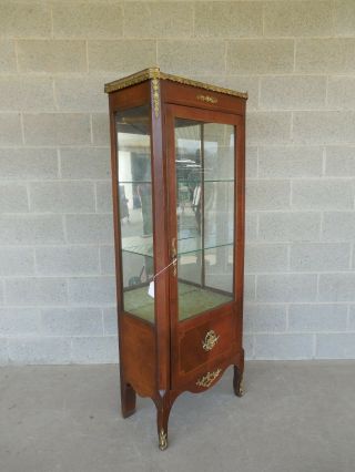 Vintage French Louis Xv Style Lighted Curio Cabinet 24 " W X 65 " H