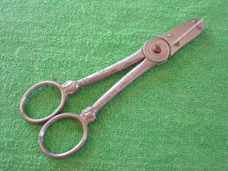 Vintage Clauss Fremont Garden Club Scissors With Floral Design Garden Shears Usa