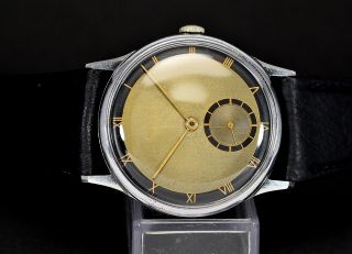 Vintage Zenith Two Tone Tropical Ghost Gilt Dial,  Steel 35mm Case,  40 
