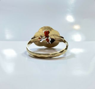 Antique Victorian 14k Gold Coral Cuff Bracelet 4