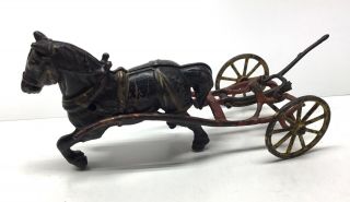 Antique Vintage Cast Iron Toy Horse For Drawn Wagon Cart - Parts Or Restoration