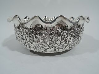 Antique Bowl - Victorian Baltimore Style Repousse - American Sterling Silver