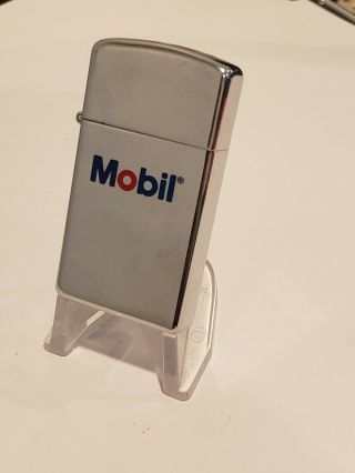 1980 Vintage Zippo Lighter Mobil Oil Gas Station Petroleum Exxon Advertisement