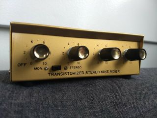 Vintage Transistorized Stereo Mike Microphone Mixer,  Made In Japan