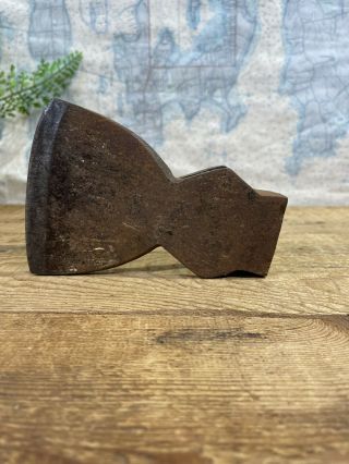 Vintage Antique Primitive Hand Forged Hewing Axe Hatchet Head Cast Iron 2