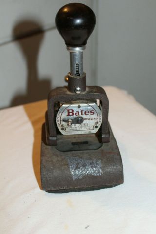 Vintage Bates Consecutive/duplicate Stamp Machine - Model 7023 - Perfectly