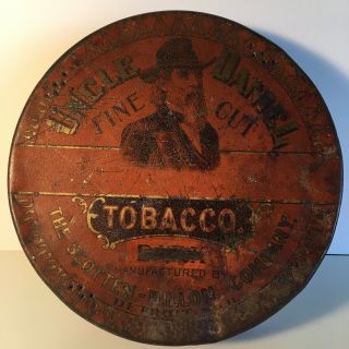Uncle Daniel Fine Cut Tobaccotin - Vintage Rare Tobacco Tin Detroit,  Mi.