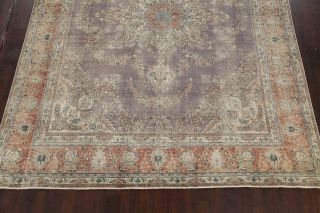 Muted Semi Antique Distressed Traditional Area Rug Hand - knotted Low Pile 10 ' x13 ' 5