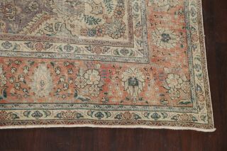 Muted Semi Antique Distressed Traditional Area Rug Hand - knotted Low Pile 10 ' x13 ' 6