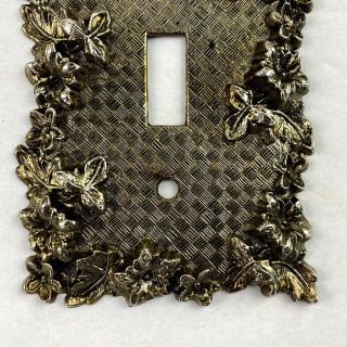 Vintage American Tack Hardware 1967 75T Floral Single Light Switch Plate Cover 2