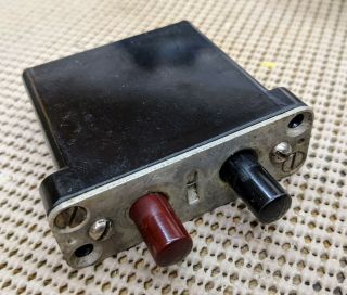 Vintage Red/black Push Button Start/stop Switch 1/4 Hp 115 Vac Steampunk