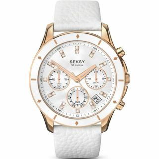 2212 Ladies Seksy Chronograph Watch White & Rose Gold 2212 Rrp £99.  99